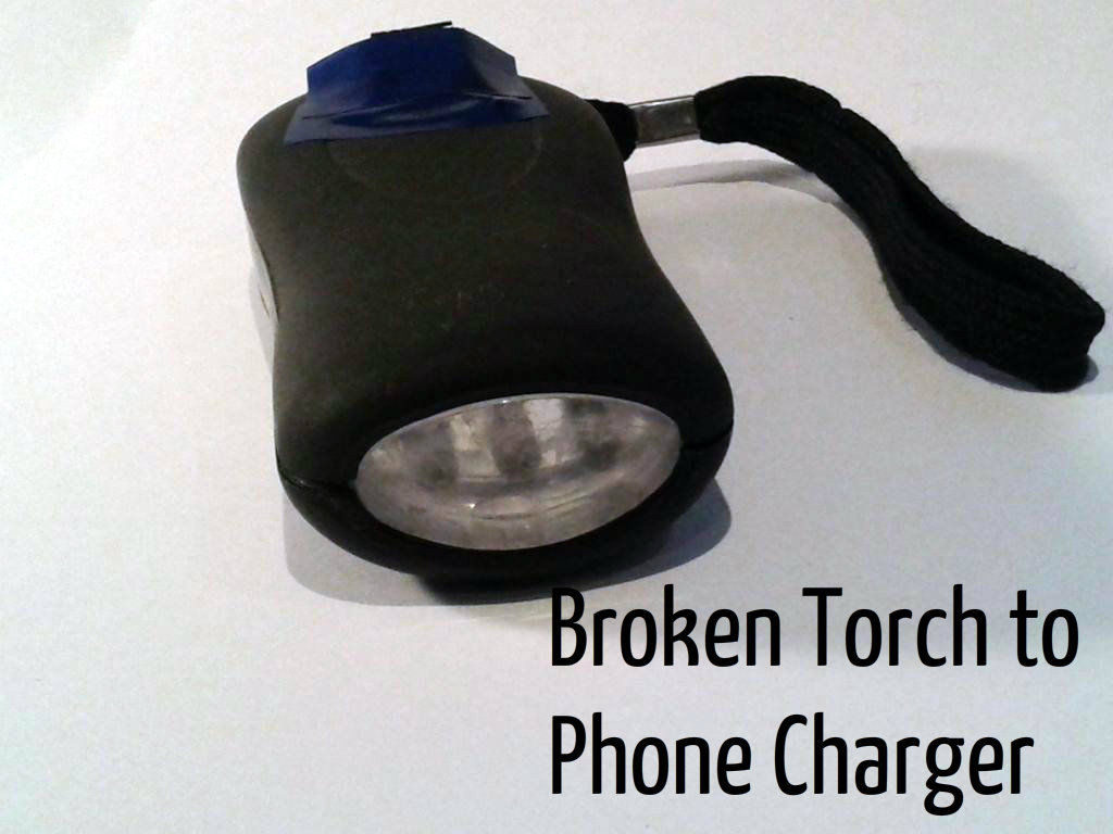 Wow such a nice invention! Here a Broken Torch was used to make an on the go phone charger! So get your charge!