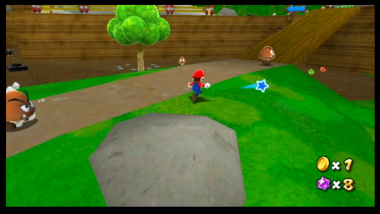 its super mario 64 but in super mario galaxy 2