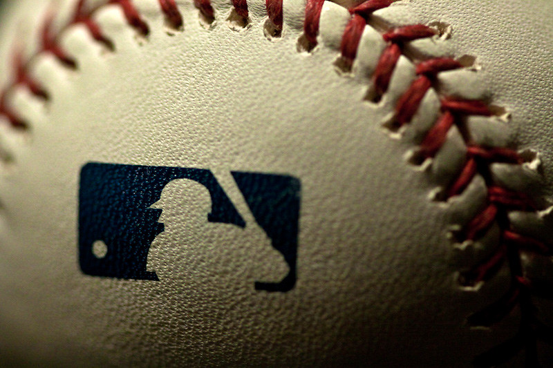 Major+League+Baseball+logo+on+baseball