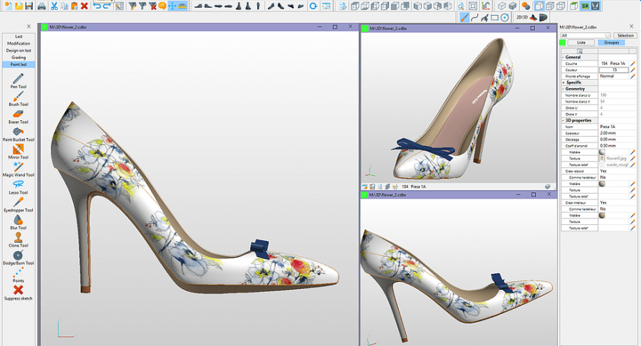 A shoe being designed in CAD so it can be printed and displayed.  Photo Source:  Romans CAD