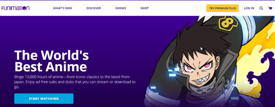 screenshot+of+funimation.com+front+page