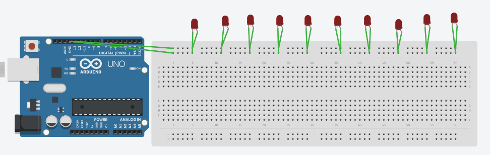 Turning Multiple LED Lights on At Once with Elegoo Arduino Uno ...