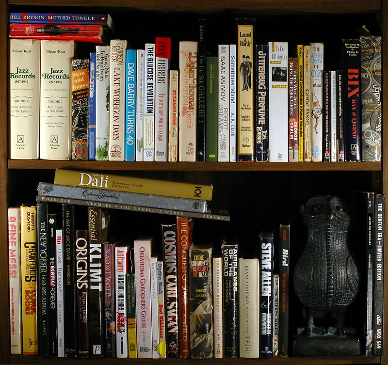 "Bookshelf Auto-biography" by anyjazz65 is licensed under CC BY-NC-SA 2.0