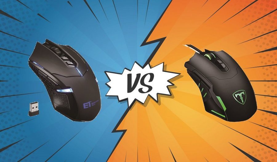 This is a image of a wired mouse compared to a wireless mouse. Source:  VictSing.com