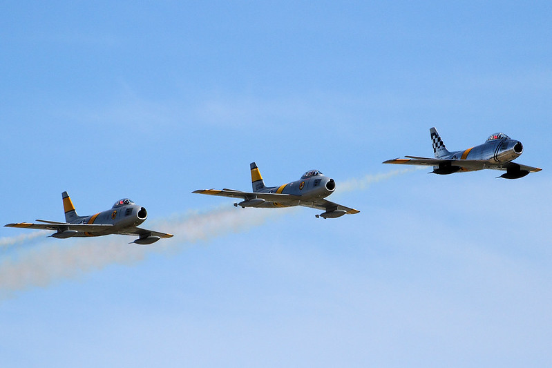 F-86+Sabres+-+Chino+Airshow+2014+by+Airwolfhound+is+licensed+under+CC+BY-SA+2.0