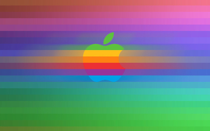 Classic Apple Logo Parallel Spectrum Widescreen by Tiger Pixel is licensed under CC BY-NC-ND 2.0