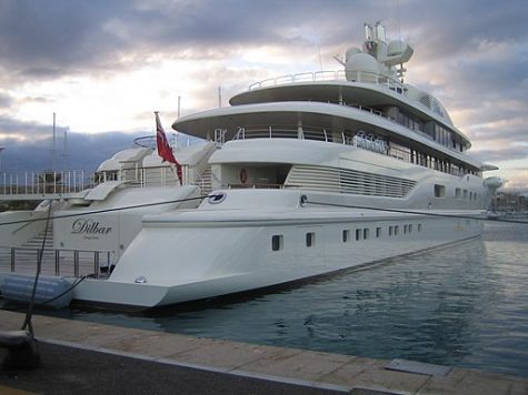 File:Yacht Dilbar 17.jpg by Axou is licensed under CC BY-SA 3.0