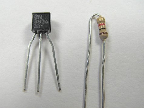 Transistor, resistor by oskay is licensed under CC BY 2.0