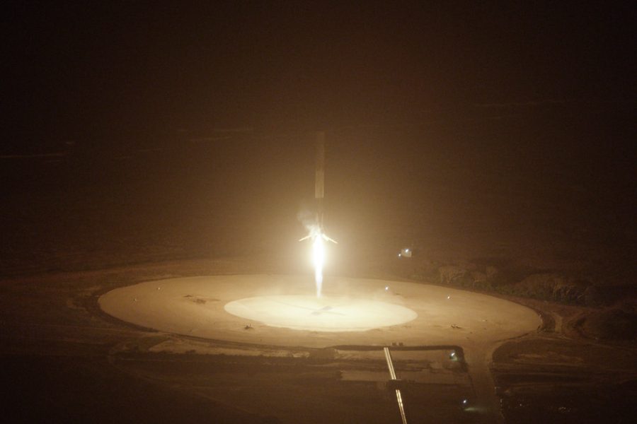 Falcon 9 Rocket Landing by sjrankin is licensed under
