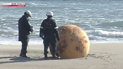 Metal Ball Washed Up In Japan