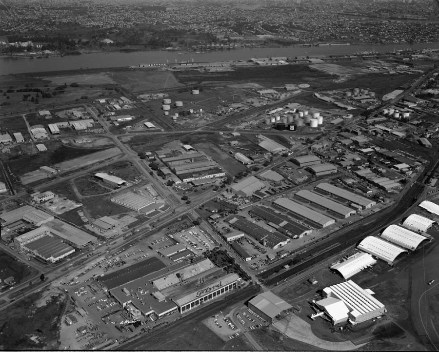ford motor factory - black and white 