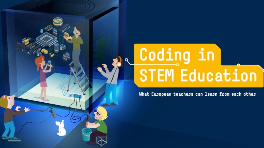 This picture demonstrates coding in STEM education. Source: https://www.science-on-stage.eu/material/coding-in-stem-education