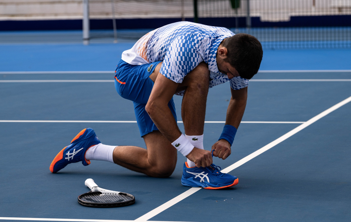 When The Asics Men's Court FF 3 Makes Novak Djokiovic Flawless In The Art Of Tennis.