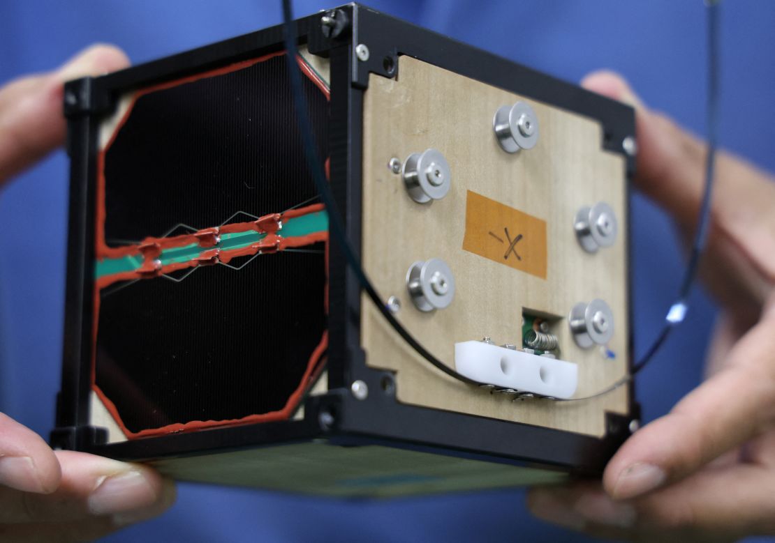 This is the worlds first wooded satellite.