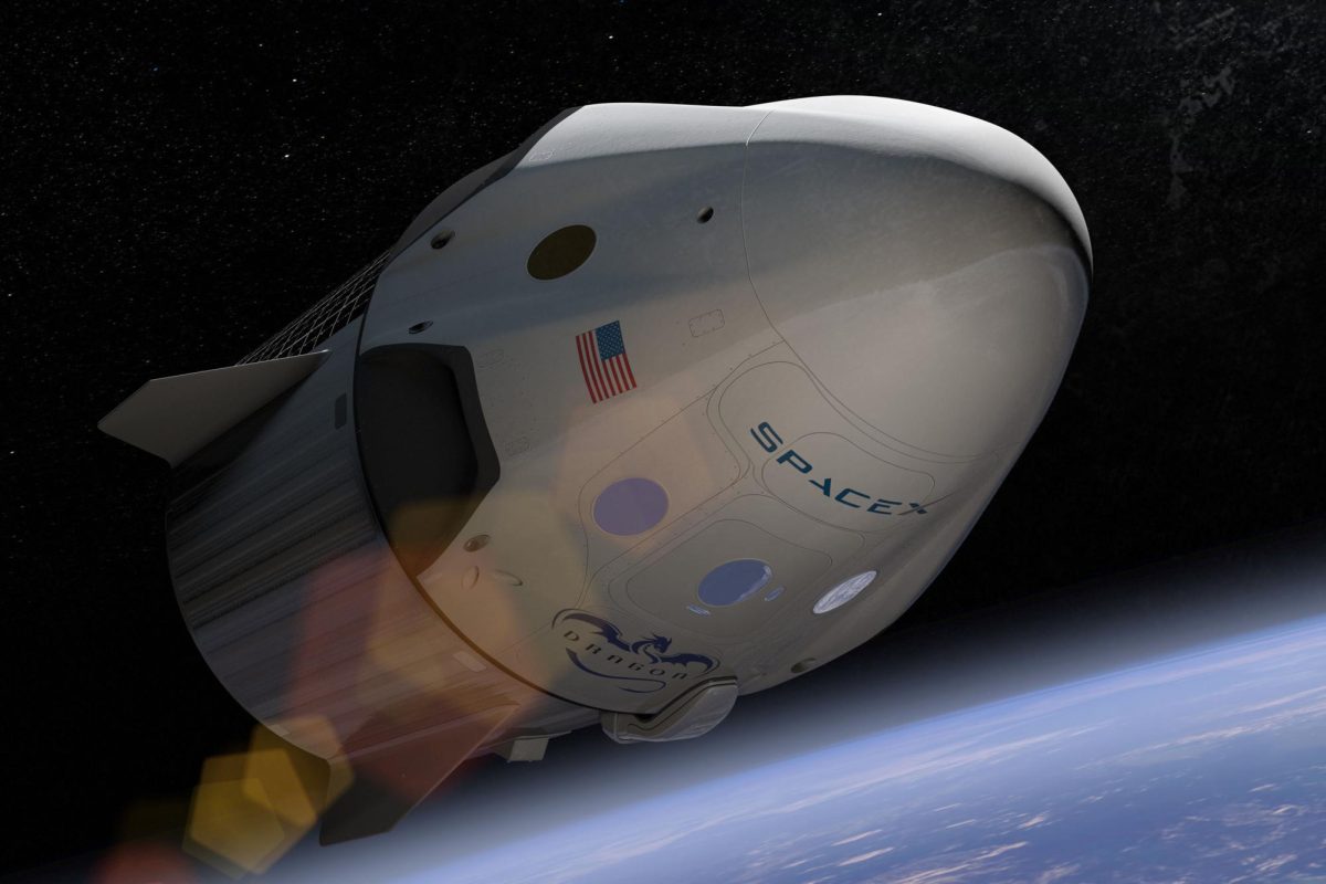 The crew Dragon spacecraft