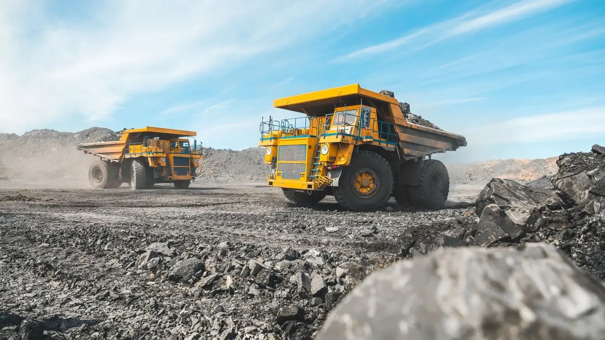 A large quarry dump used in mining operations.